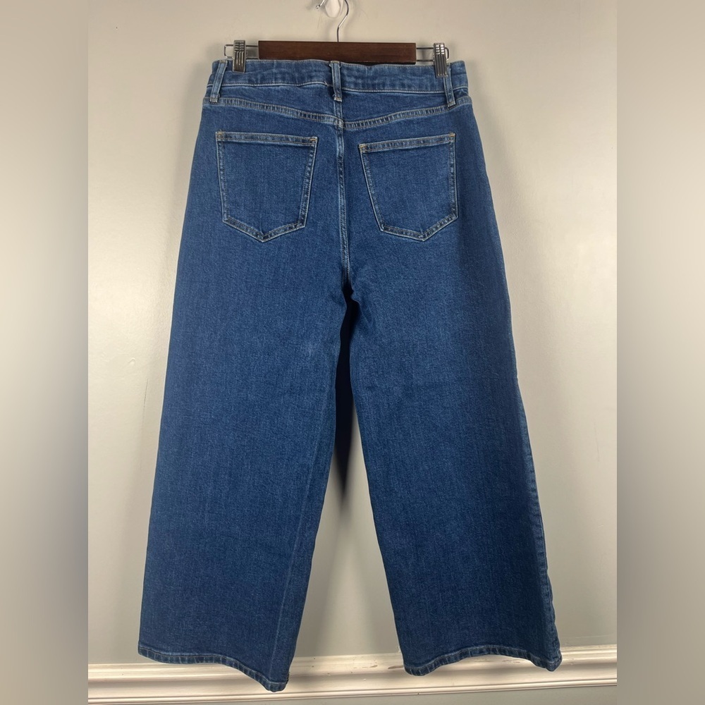 Boden Wide Leg Jean size 8 Button Fly Denim crop 24” inseam - Picture 4 of 6